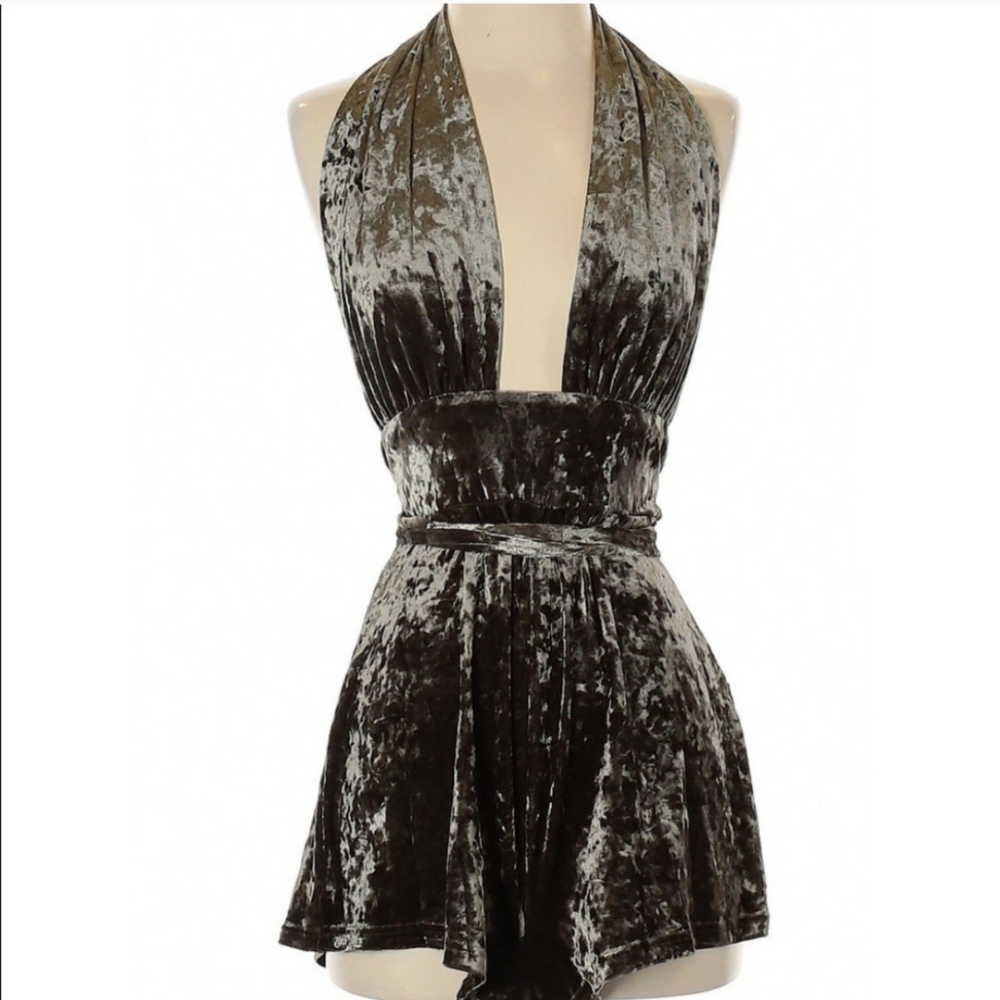 {LuvaLot} velvet mini play suit
